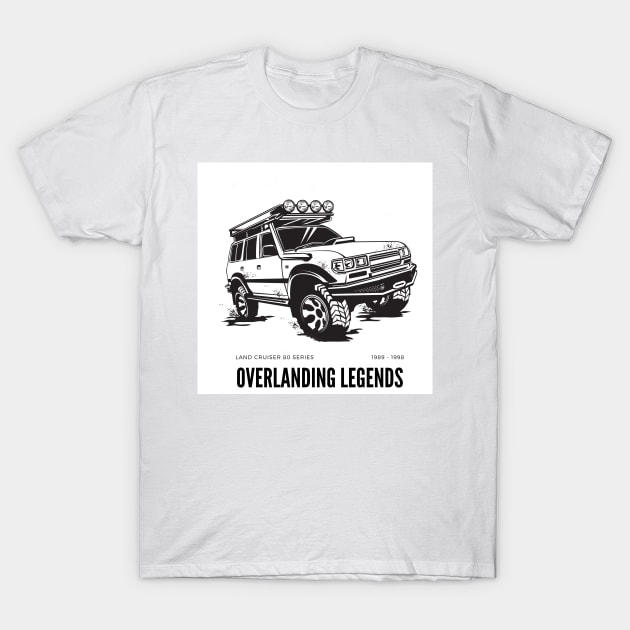 Offroad 4x4 Legends - Land cruiser 80 series T-Shirt by TheMugzzShop